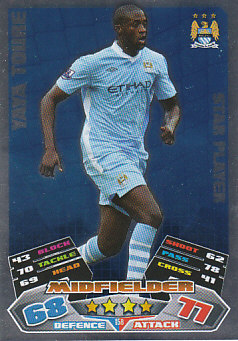 Yaya Toure Manchester City 2011/12 Topps Match Attax Star Player #158